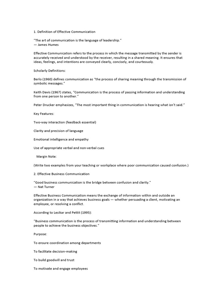 Effective Communication in Business | PDF | Communication | Nonverbal ...