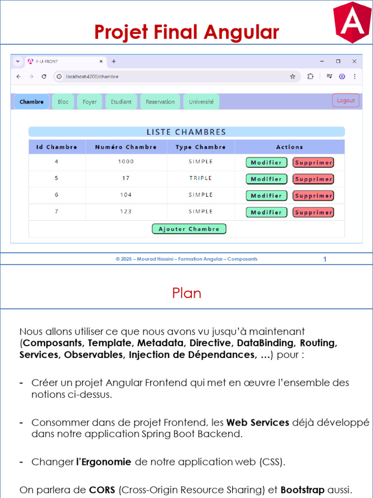 Projet Angular : Composants et CORS | PDF | Bootstrap (Front End ...