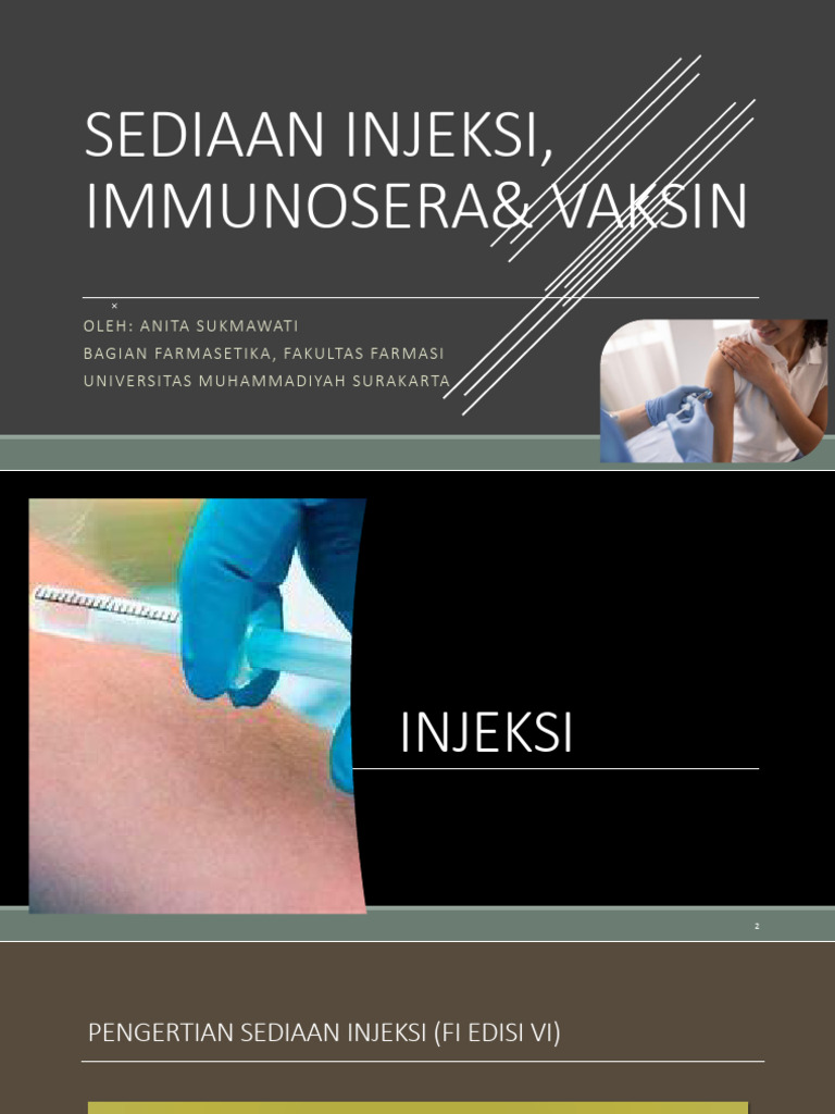 Panduan Lengkap Sediaan Injeksi dan Vaksin | PDF