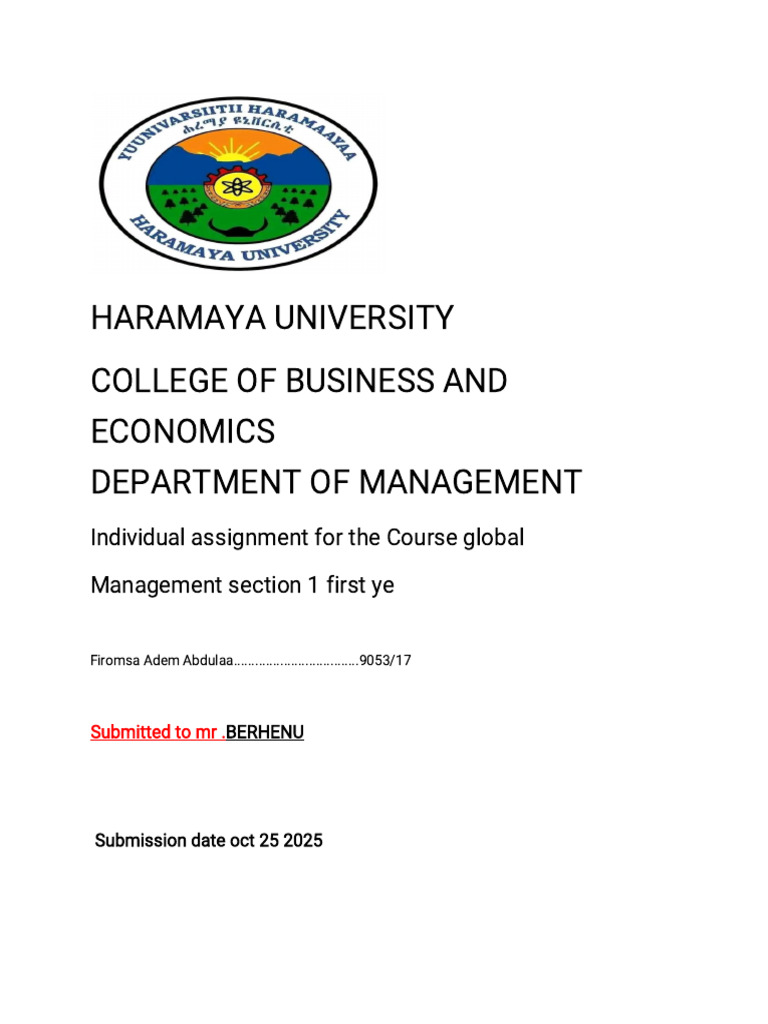 Firomsa Individual New | PDF | Political Science
