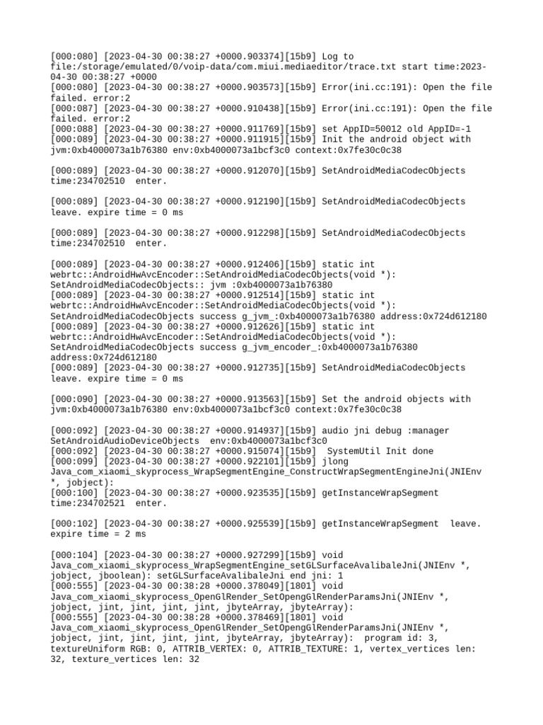 Android Media Codec Error Log | PDF | Computer Engineering | Software ...