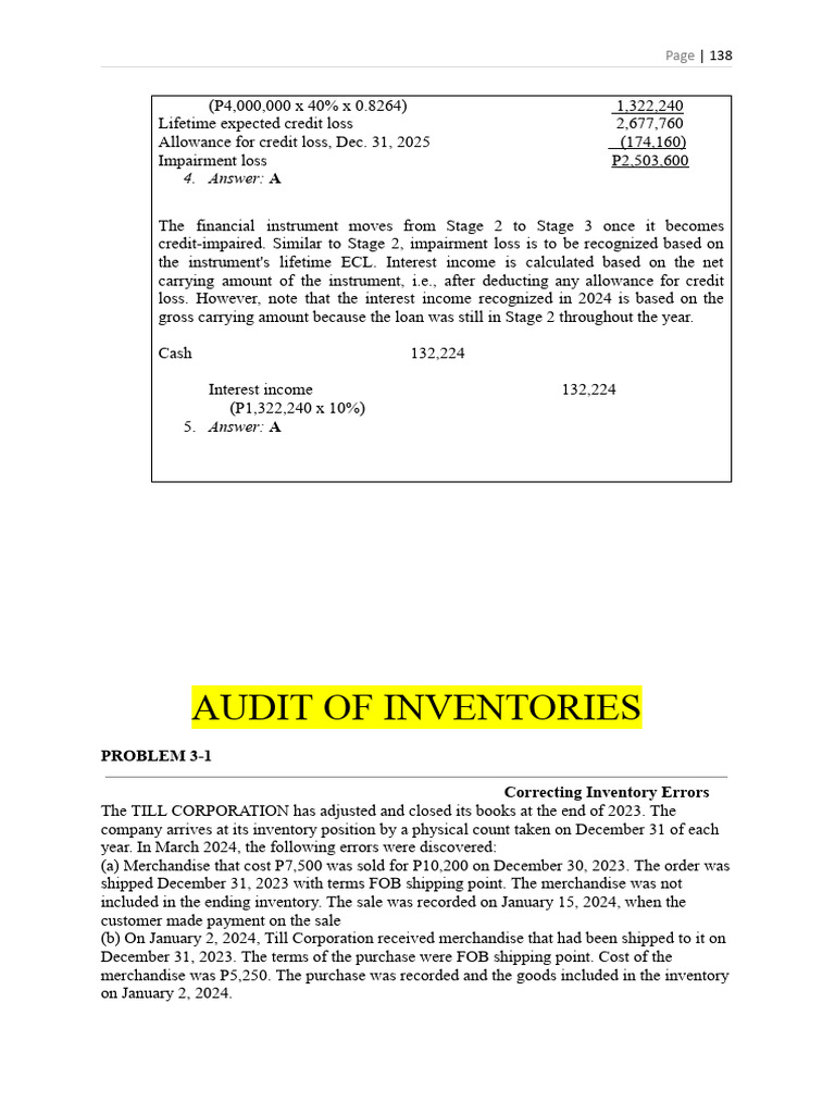 Correcting Inventory Errors and Adjustments | PDF | Cost Of Goods Sold ...