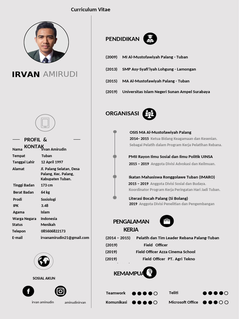 CV Baru Irvan TFL | PDF