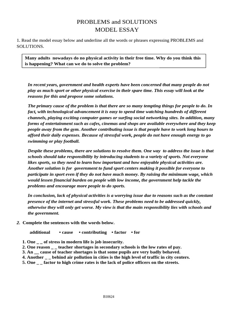 Problems and Solutions in Physical Activity | PDF | Sports | Economies