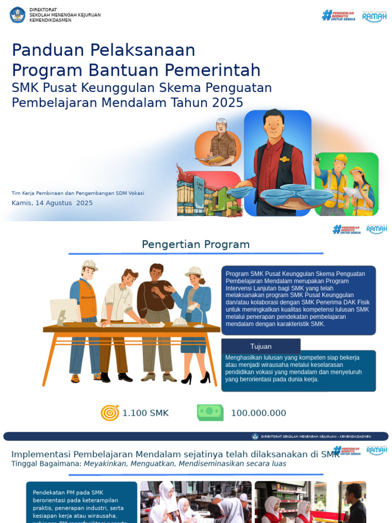 Panduan Program SMK Pusat Keunggulan | PDF