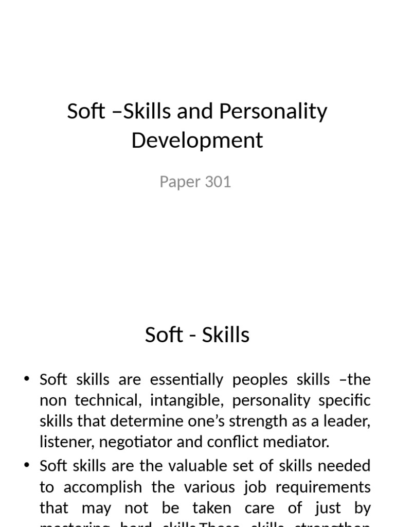 Essential Soft Skills for Career Success | PDF | Body Language | Thought