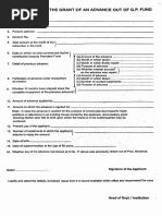 GPF Advance Application Form | PDF