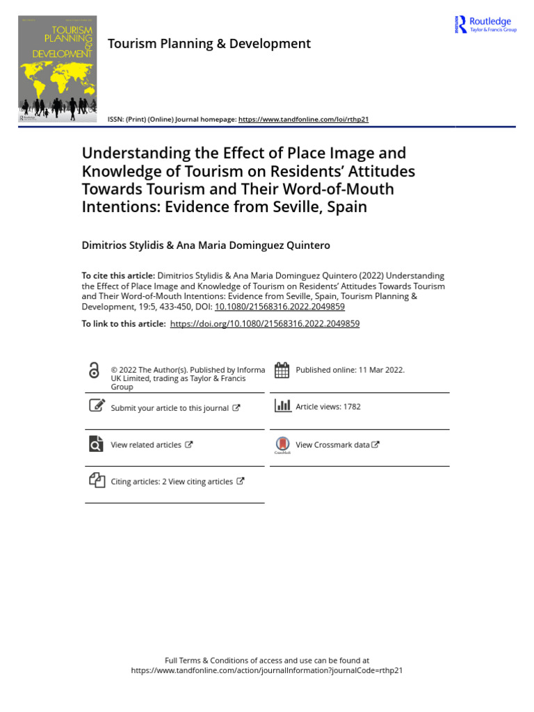 Residents' Attitudes Toward Tourism in Seville | PDF | Cost Of Living ...