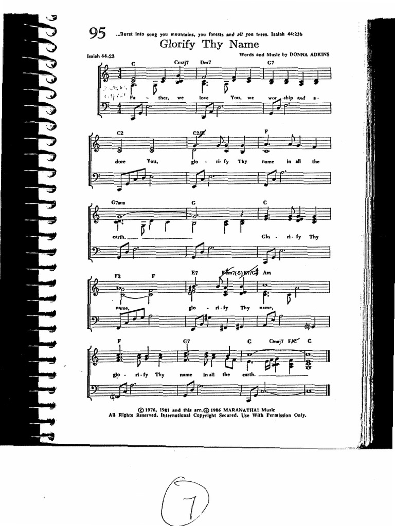 Glorify Thy Name Song Lyrics | PDF