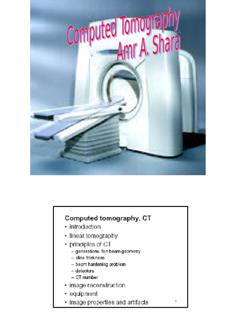 Overview of Computed Tomography Systems | PDF | Ct Scan | Radiation Therapy