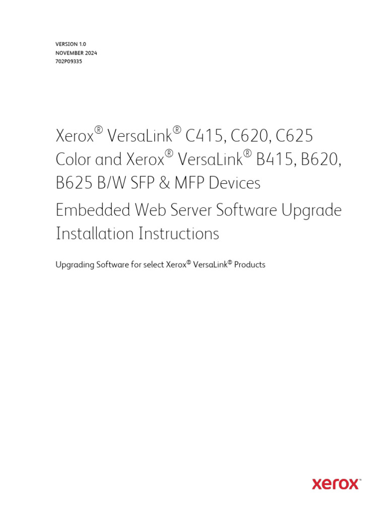 EWS Software Upgrade Guide for VersaLink | PDF | World Wide Web ...