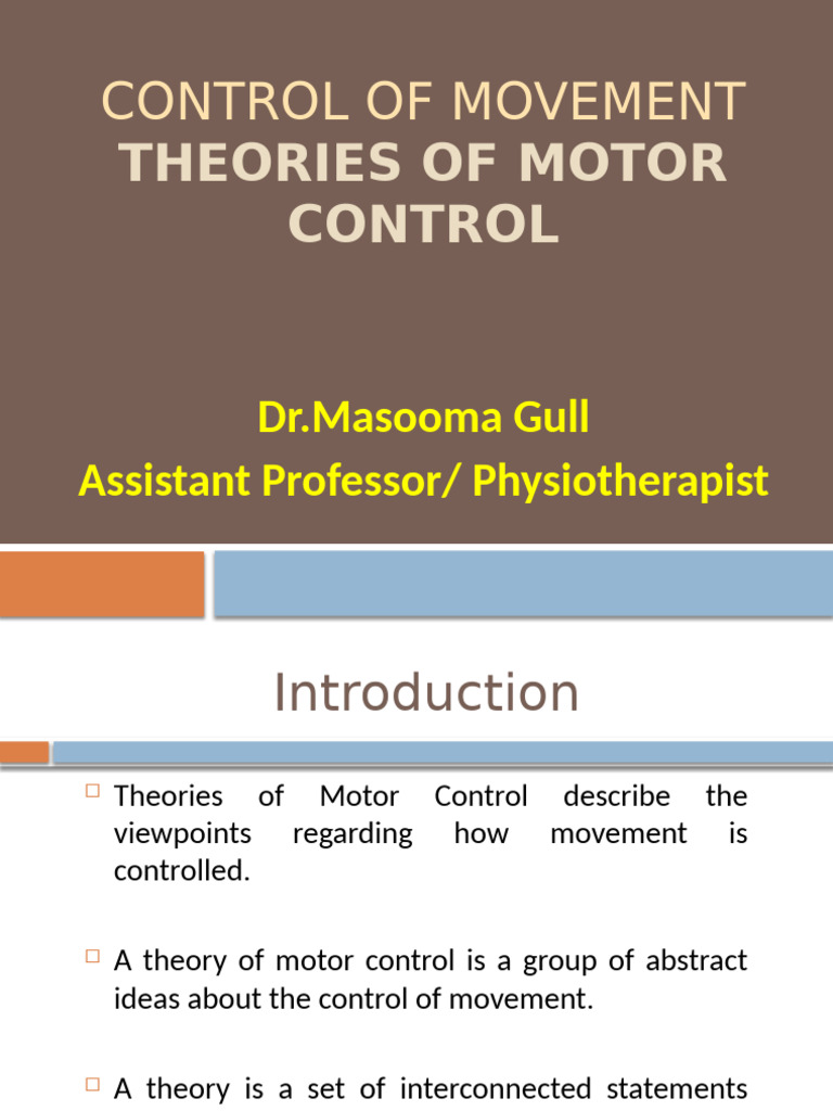Theories of Motor Control Explained | PDF | Motor Control | Nervous System