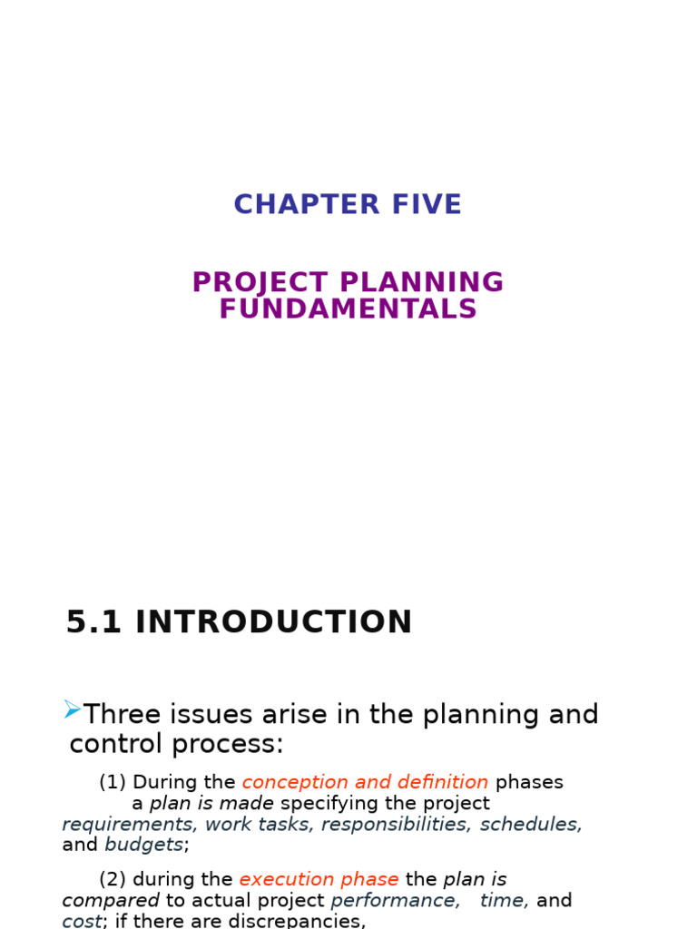 Group 1 Fundamentals of Project Planning | PDF