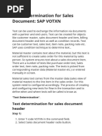 SAP SD Text Determination Guide | PDF | Computing