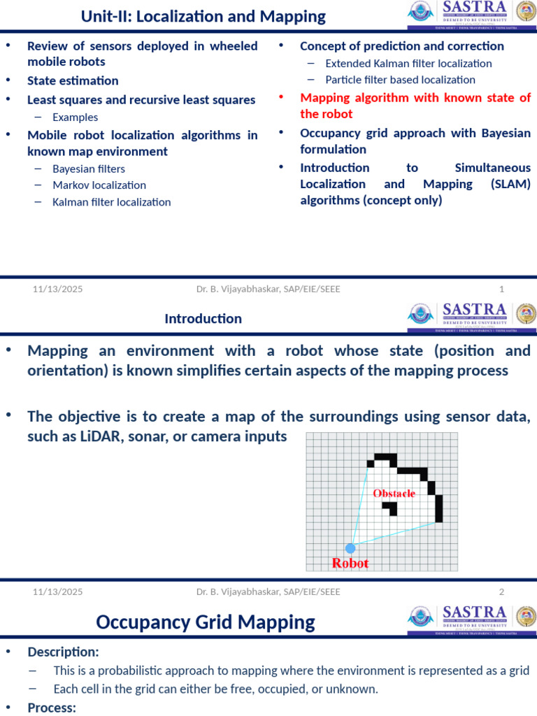 Mobile Robot Localization and Mapping | PDF | Kalman Filter | Applied ...
