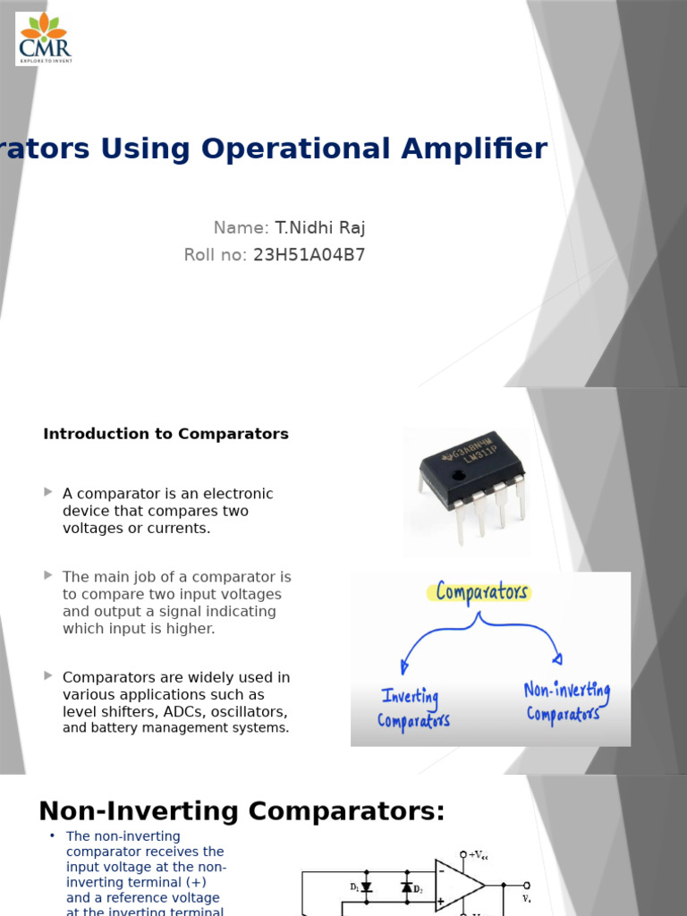 Op-Amp Comparators Explained | PDF | Operational Amplifier | Electrical ...