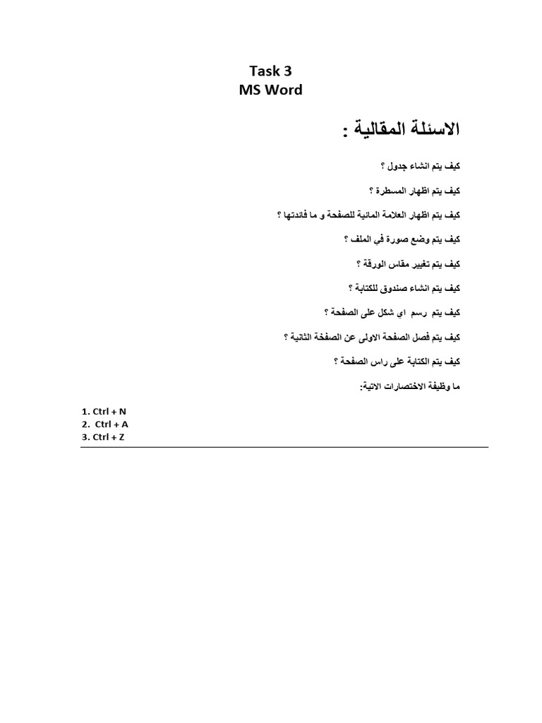 1-Task 3 MS Word | PDF