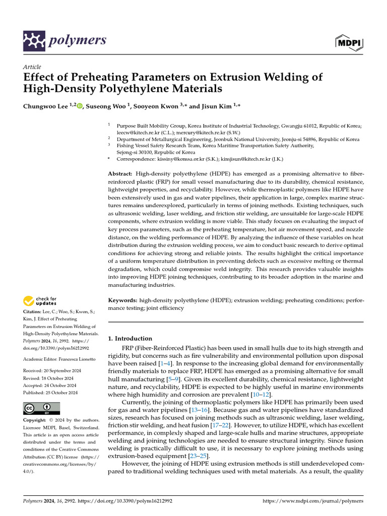 Effect of Preheating Parameters On Extrusion Weldi | PDF | Welding ...