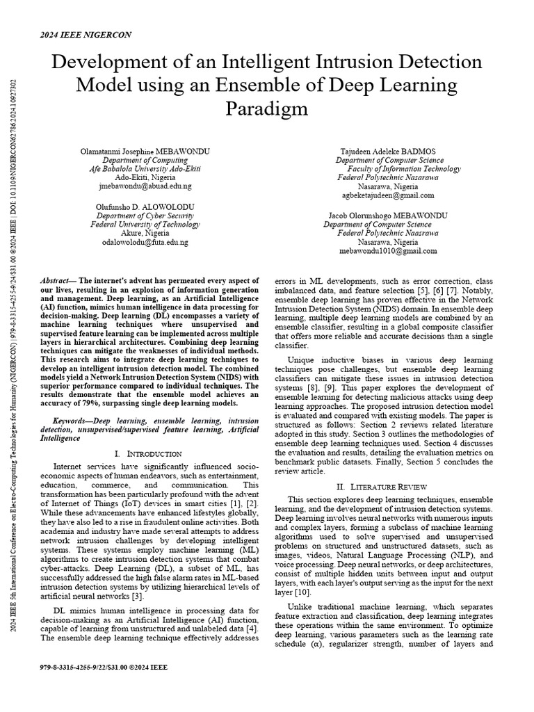 Intelligent Intrusion Detection with Deep Learning | PDF | Sensitivity ...