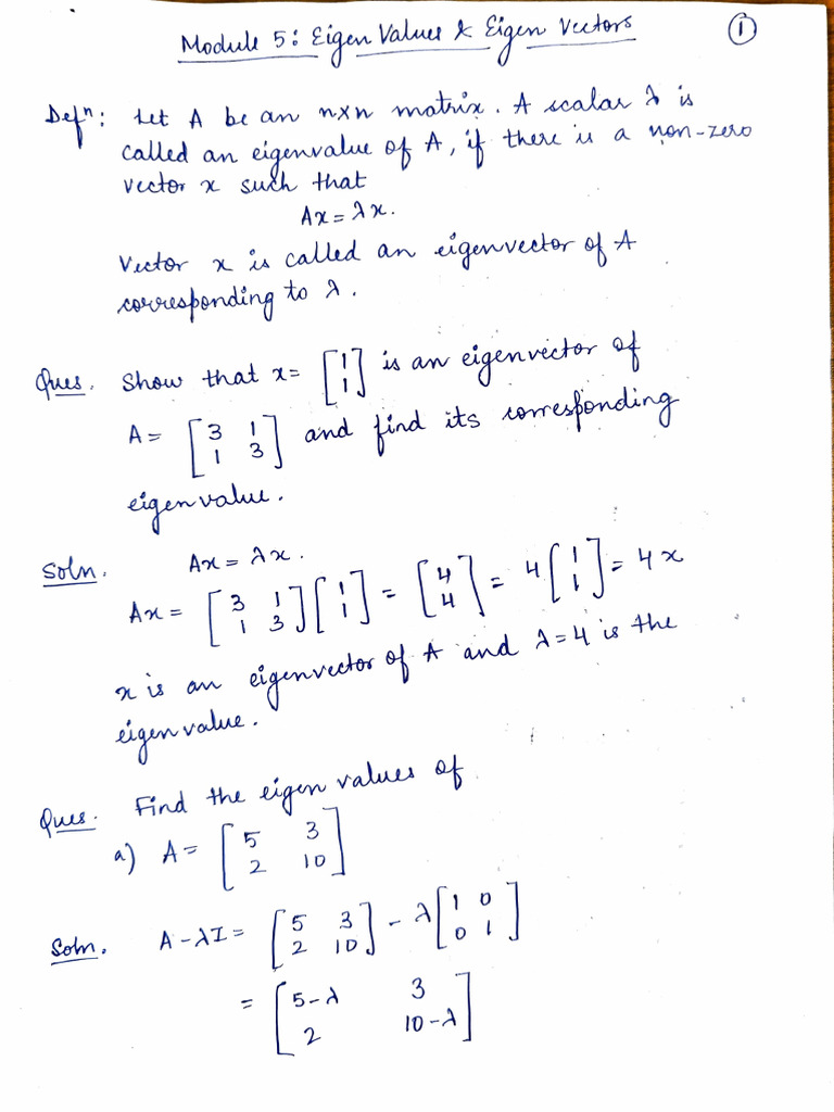 Module 5 Linear Algebra | PDF