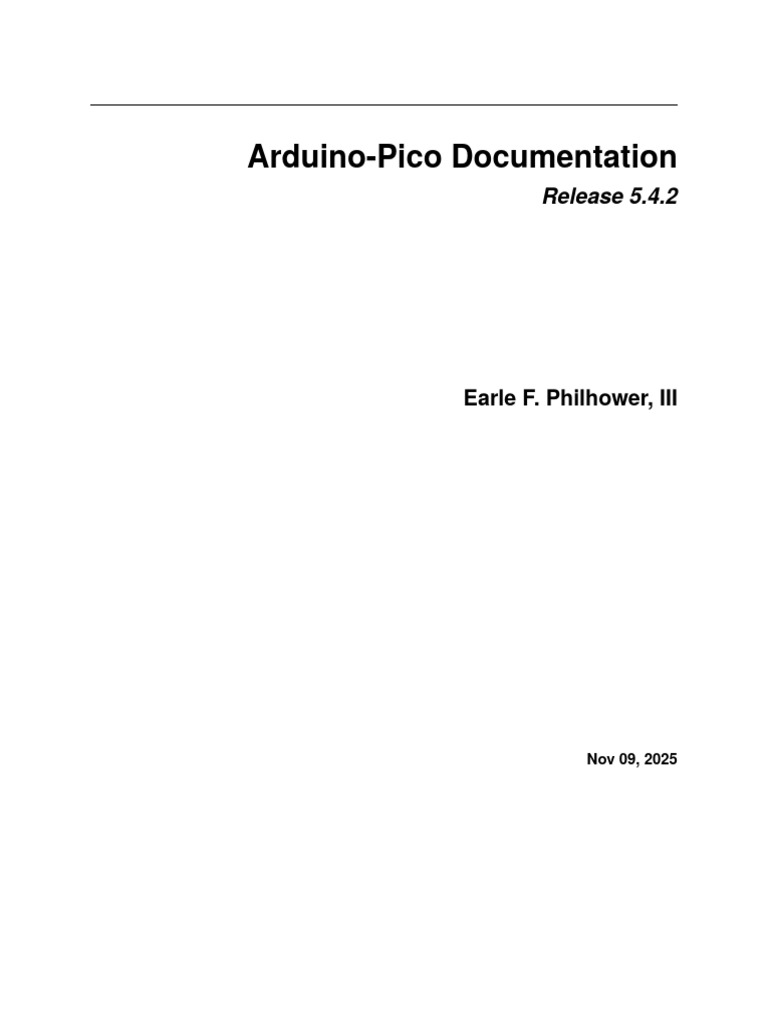 Arduino Pico Documentation Guide | PDF | Public Key Certificate ...