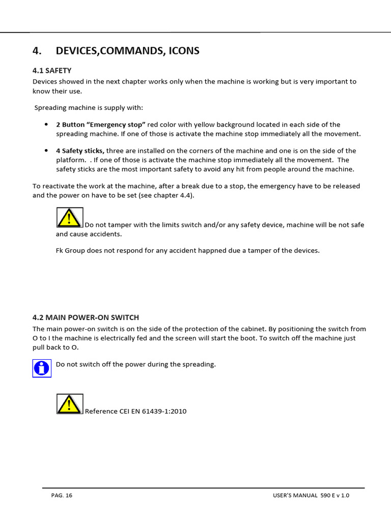 User Manual 590 e v1 Devices Commands Icons | PDF | Machines ...