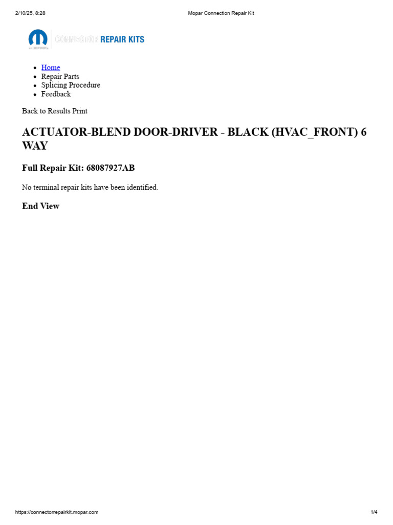 Actuator-Blend Door-Driver - Black (Hvac - Front) 6 | PDF