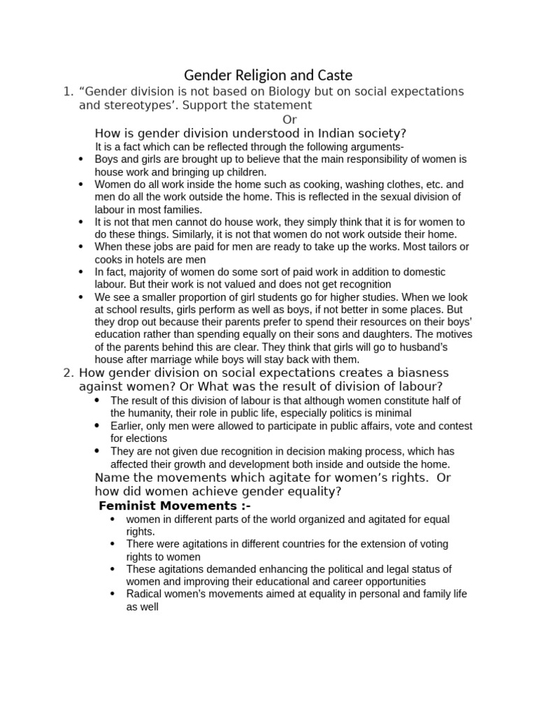 Gender Discrimination in Indian Society | PDF | Caste | Woman