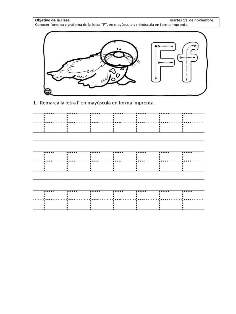 Clase Letra F | PDF
