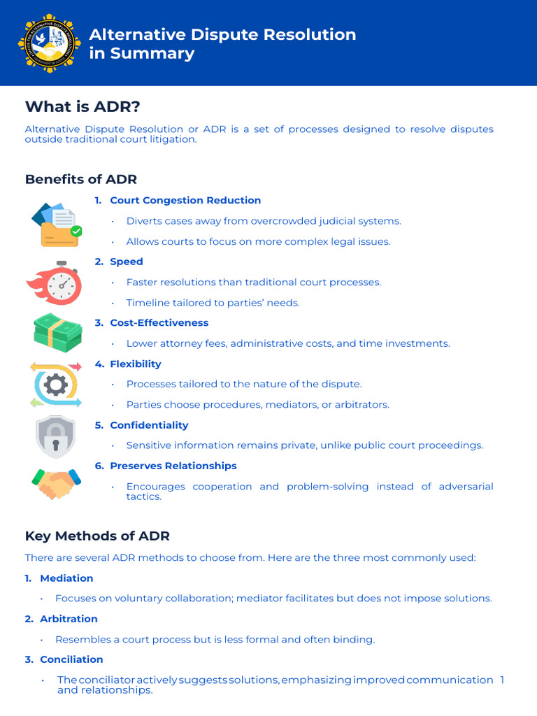 ADR 8 | PDF | Alternative Dispute Resolution | Mediation