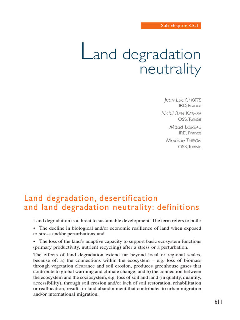 Understanding Land Degradation Neutrality | PDF | Environmental ...
