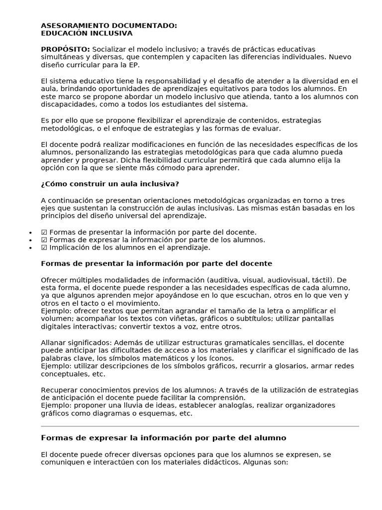 Estrategias para Aulas Inclusivas | PDF | Aprendizaje | Enseñando