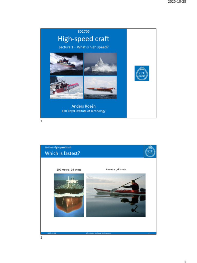 High-Speed Craft Mechanics Overview | PDF | Naval Architecture | Watercraft