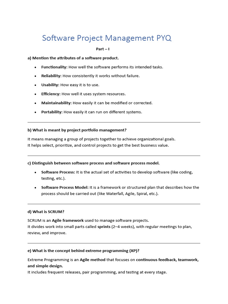 Software Project Management Insights | PDF | Agile Software Development ...