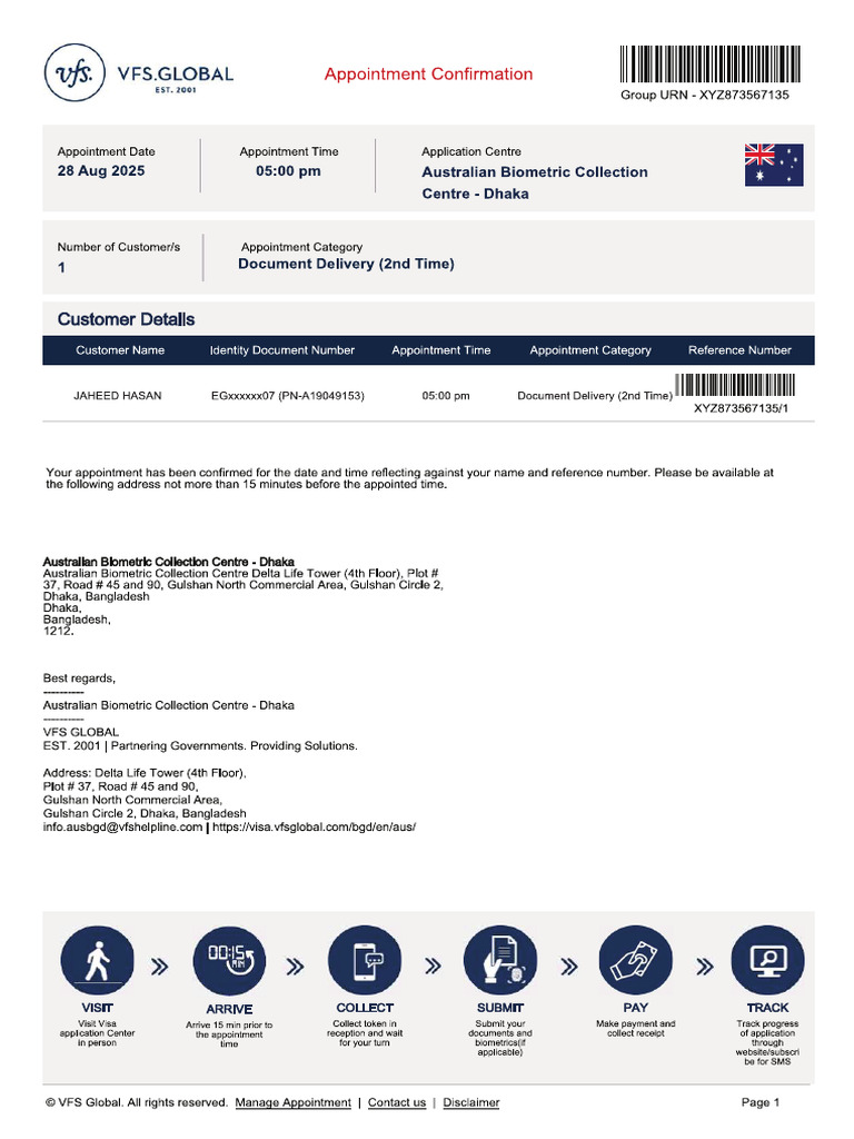 Jaheed Hasan - Australian High Commission | PDF