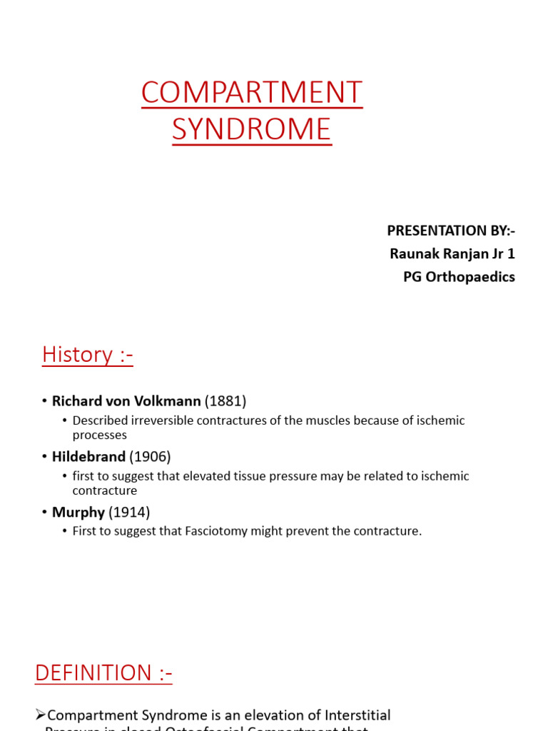 Compartment Syndrome Orthopedic PDF | PDF | Human Leg | Knee