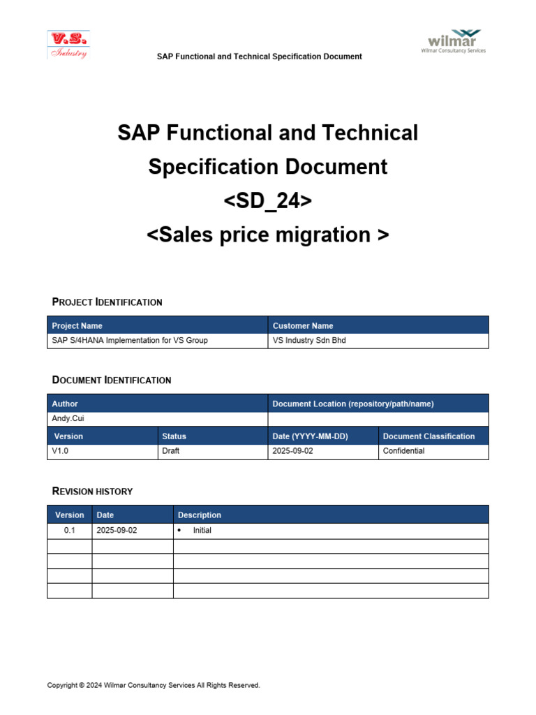 SAP Functional Specification for RICEF Objects | PDF | Specification ...