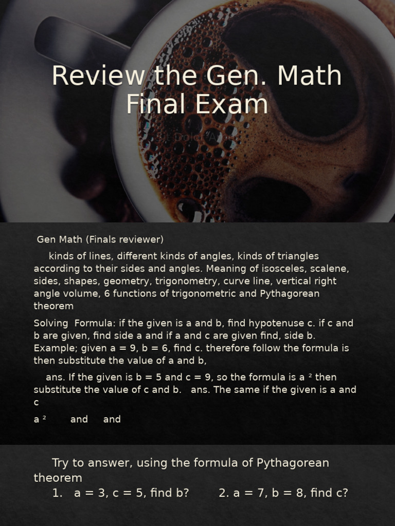 Short Reviewer For Gen Math | PDF