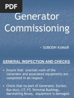 Generator Commissioning