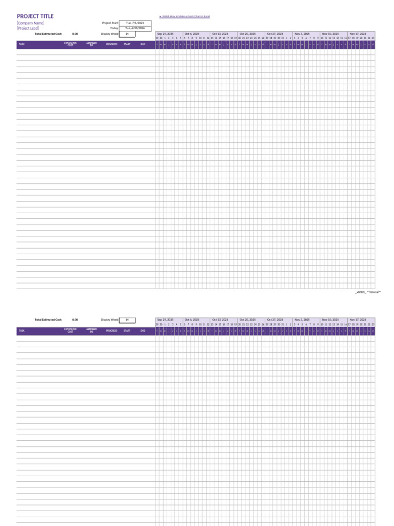 Simple Gantt Chart AI | PDF | Microsoft Excel