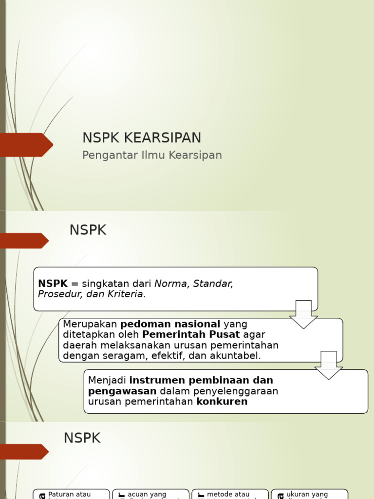Pedoman NSPK Kearsipan Nasional | PDF