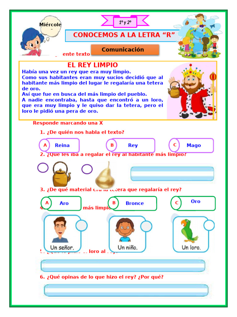 1º y 2º Miércoles 09 Ficha Letra R+ | PDF
