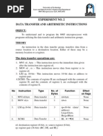 Data Transfer and Arithmetic Instructions