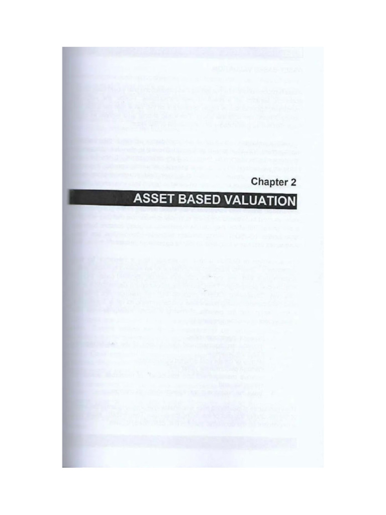 Chapter 2 Asset Valuation | PDF
