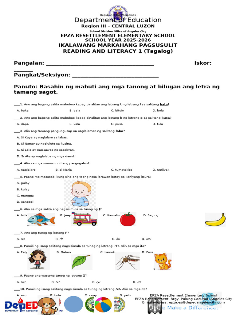 Eres-Q2 Reading and Literacy-Tp Tos | PDF