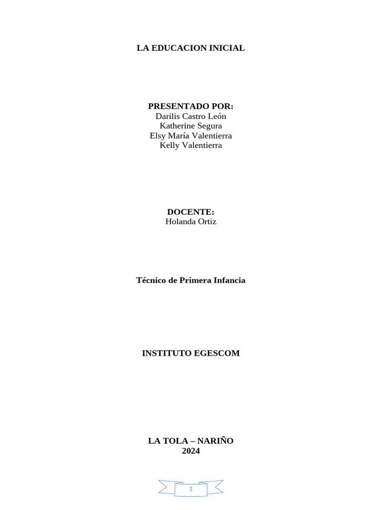 La Educacion Inicial | PDF | Educación de la primera infancia | Aprendizaje