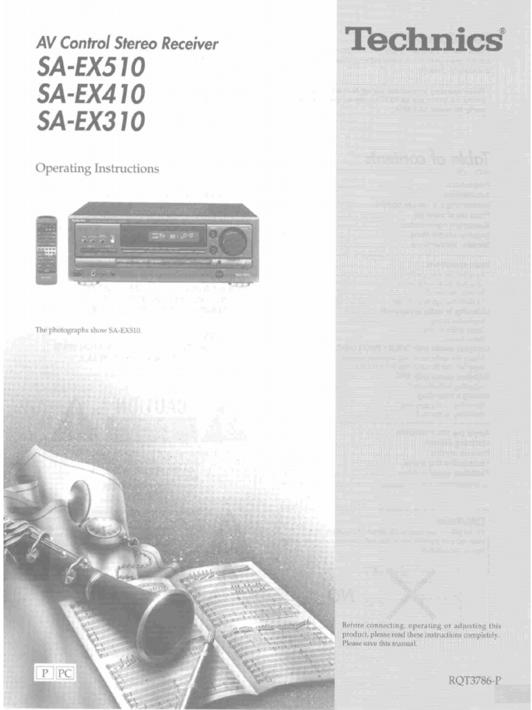 Hfe Technics Sa-ex310 Ex410 Ex510 en (1) | PDF