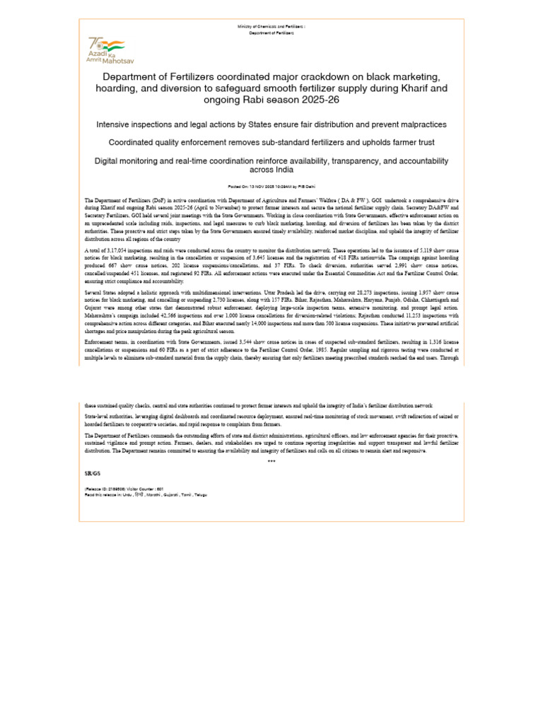 Press Release - Press Information Bureau-6 | PDF