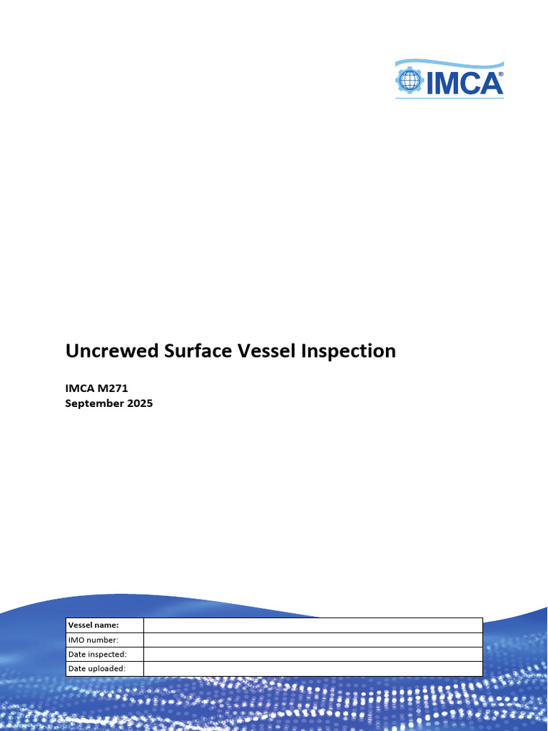 Uncrewed Surface Vessel Inspection Guide | PDF