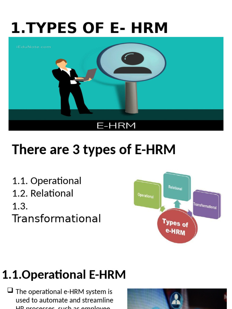 Types of E-HRM Systems Explained | PDF
